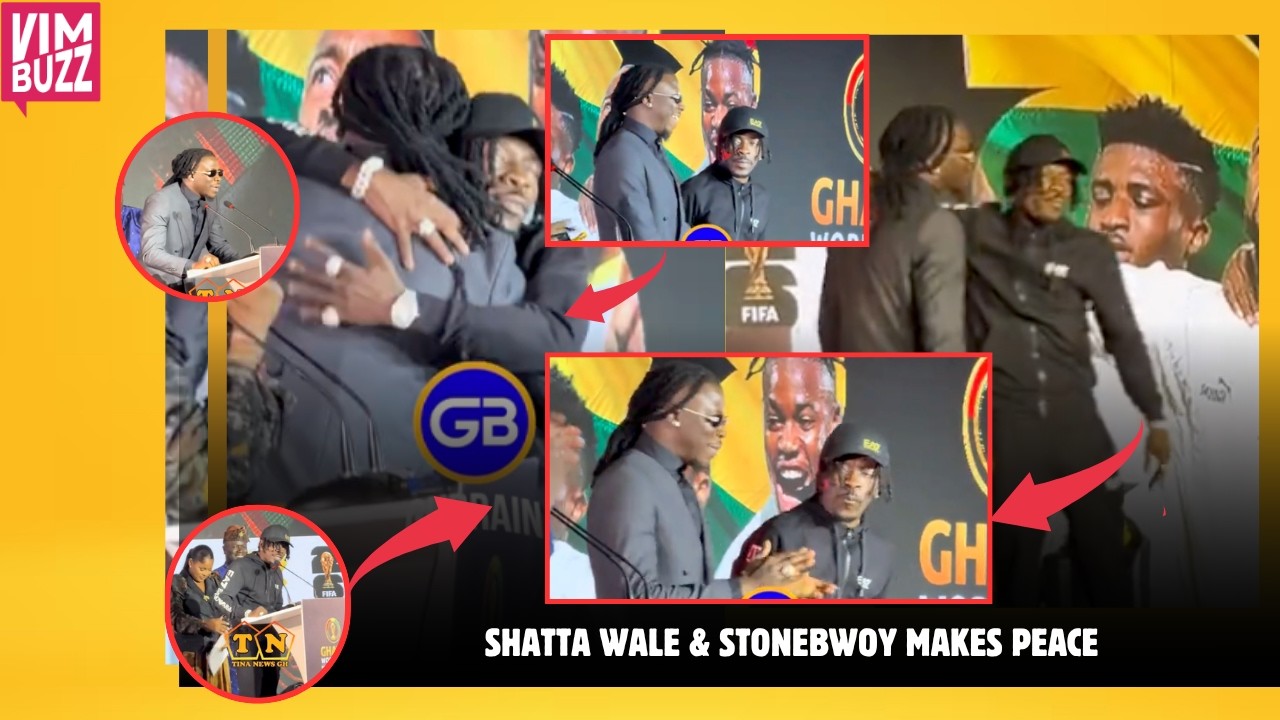 Shatta Wale & Stonebwoy HUGS On Stage & UNITES Face-To-Face After CLA$HING For Years; Fans B0RE