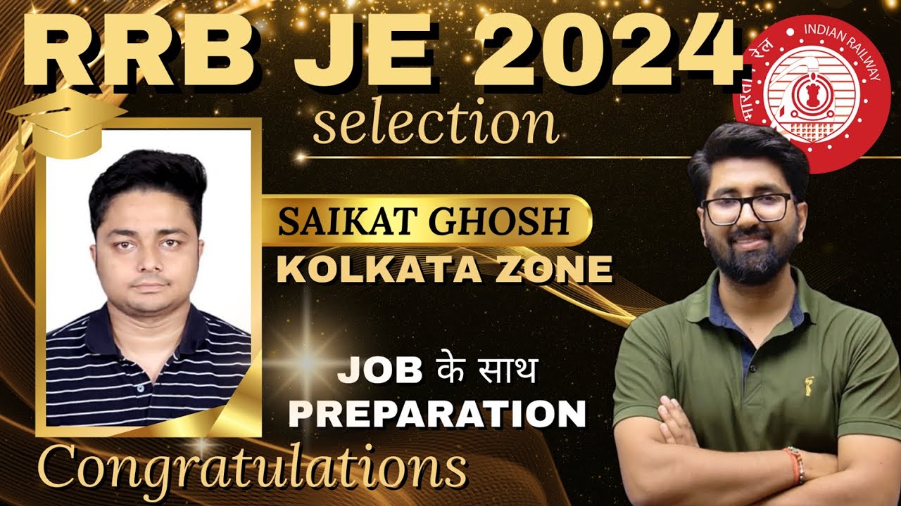 RRB JE 2024 Selection | RRB KOLKATA ZONE SAIKAT GHOSH | RRB JE INTERVIEW | #ravindrasir