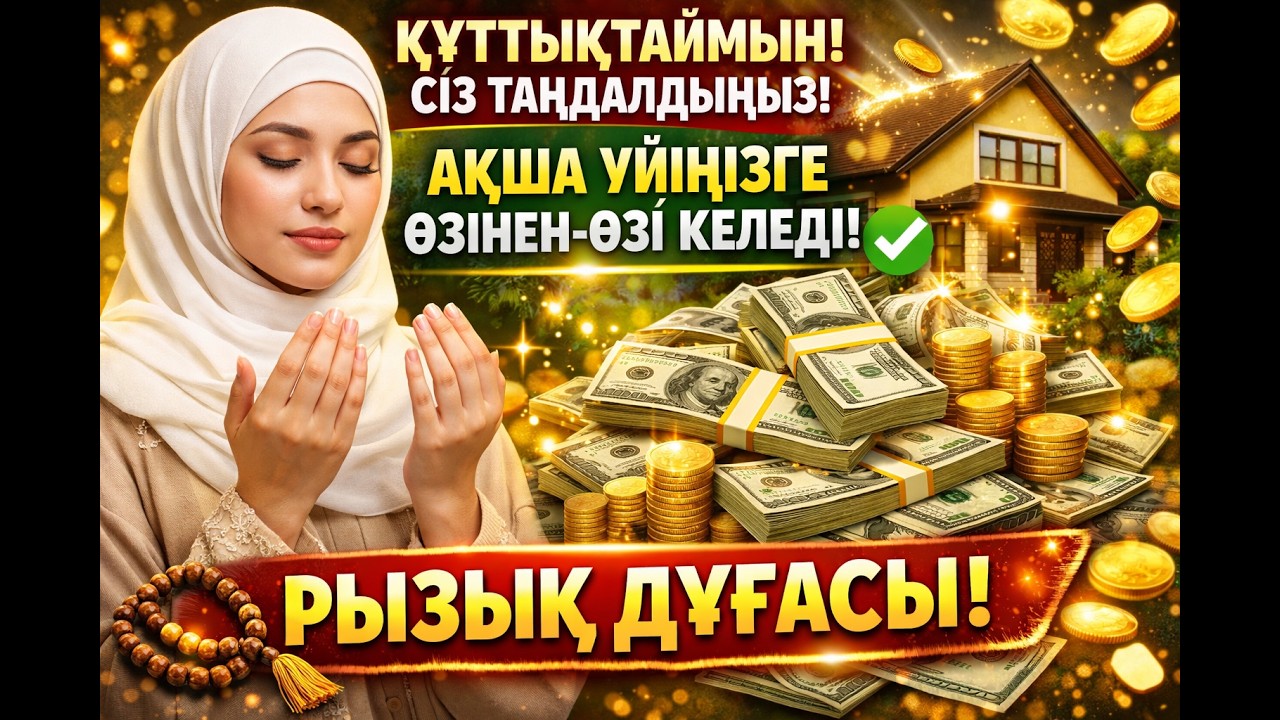 ҚҰТТЫҚТАЙМЫН! БҮГІН СІЗ ТАҢДАЛДЫҢЫЗ | АҚША ҮЙІҢІЗГЕ ӨЗІНЕН-ӨЗІ КЕЛЕДІ ✅ РЫЗЫҚ ДҰҒАСЫ