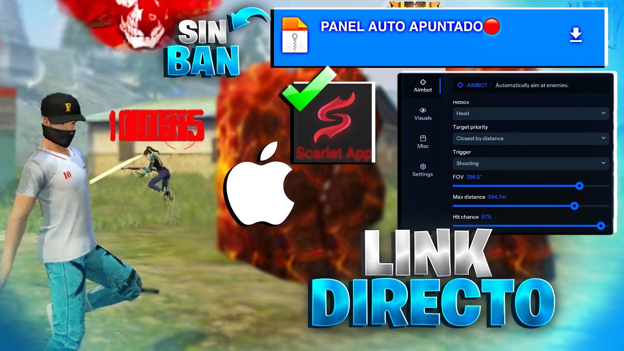 PANEL PARA IPHONE / AUTO APUNTADO PARA IPHONE / FREE FIRE 2025✅