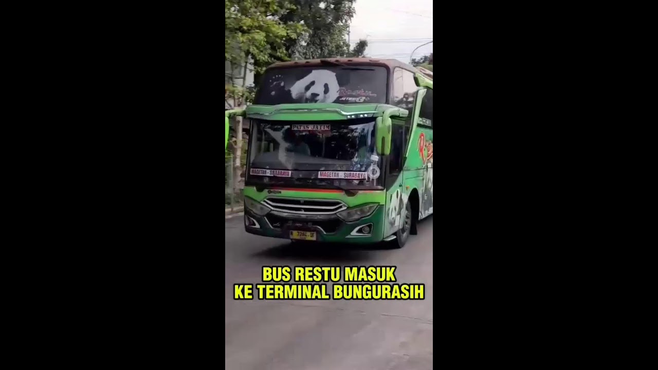 BUS RESTU MASUK TERMINAL BUNGURASIH
