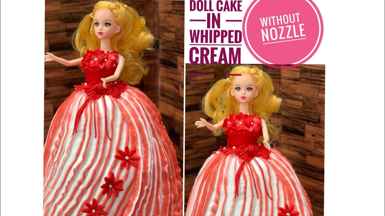 നോസിൽ ഇല്ലാതെ ഒരു ബാർബീ ഡോൾ കേക്ക് ചെയ്താലോ? #doll Cake #barbiedollcake #Dollcakewithoutnozzle