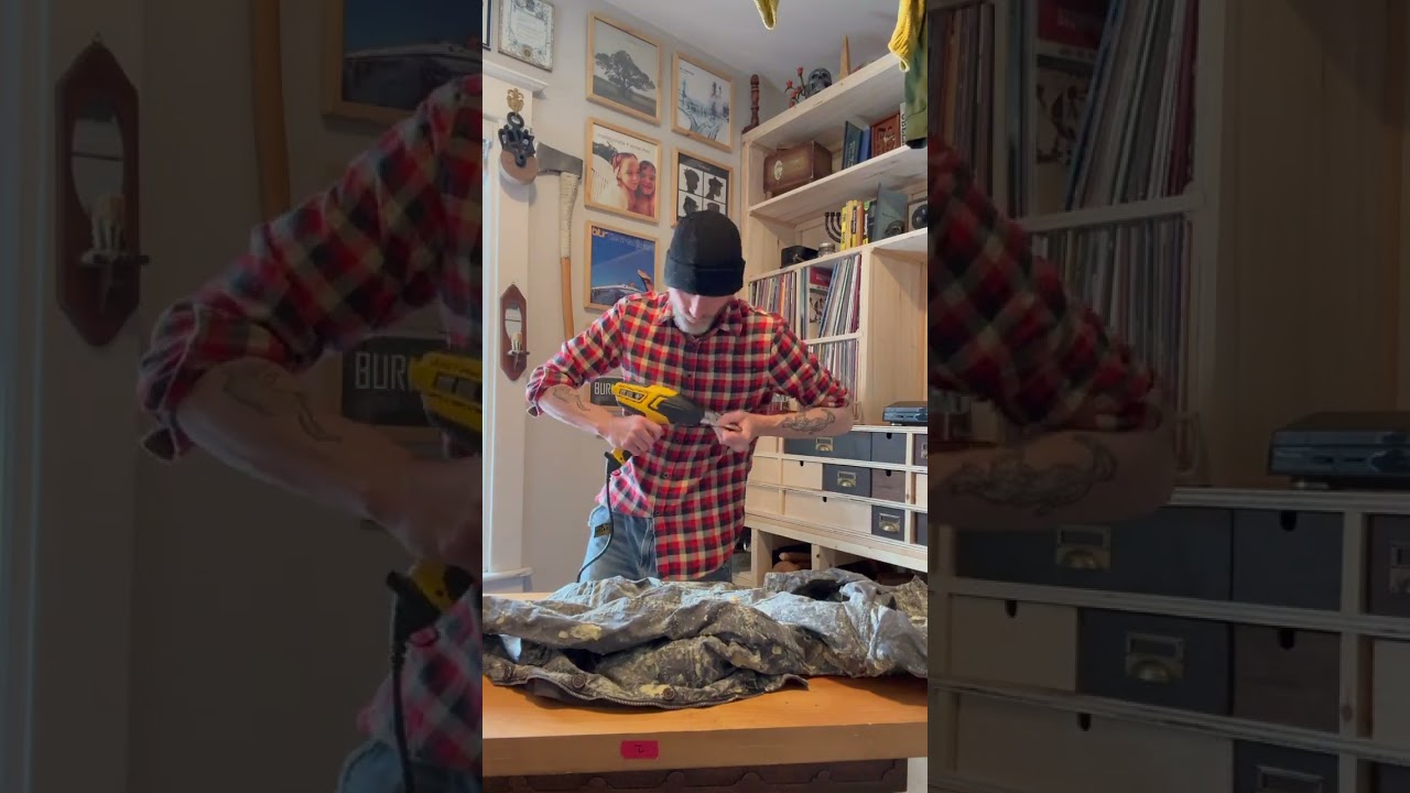 VISK Fabric Wax on a vintage Lucky Brand jacket I thrifted for $12 CAD