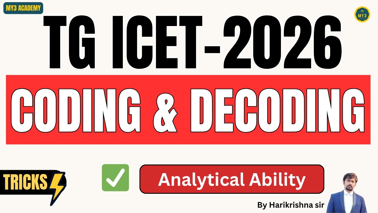 TG ICET-2026 Exam Preparation | Coding Decoding  | ICET 🔥 | ICET Series #1million  #icet2026