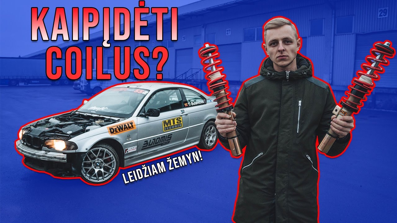 NAUJI COILOVERIAI Į MANO BMW E46?! DIY | VLOGAS