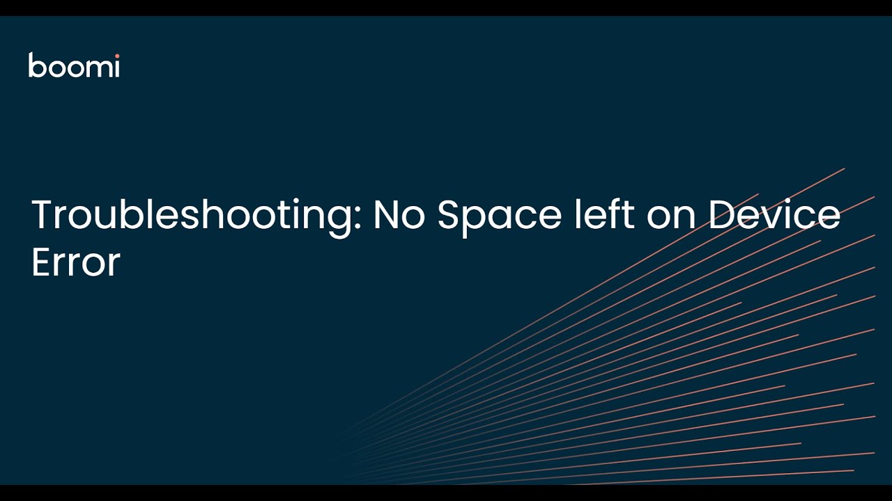 Troubleshooting: No Space Left on Device Error