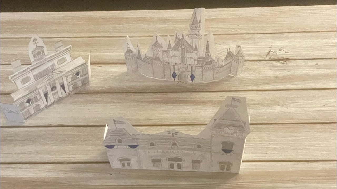 Showing off my Disneyland paper models #fypシ #viral #fypシ゚viral #papermodels #disneyland #review