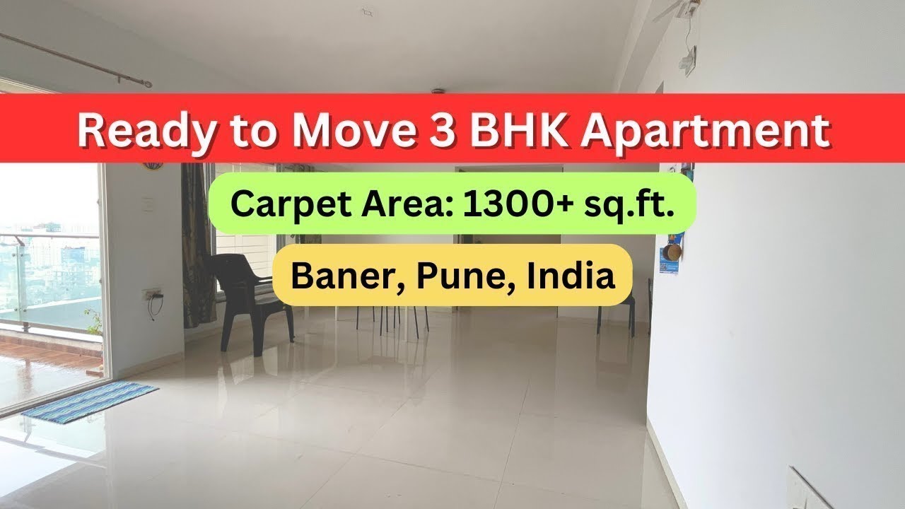 Spacious 3 BHK Ready to Move Apartment, Baner, Pune, India | +91 7420923928 