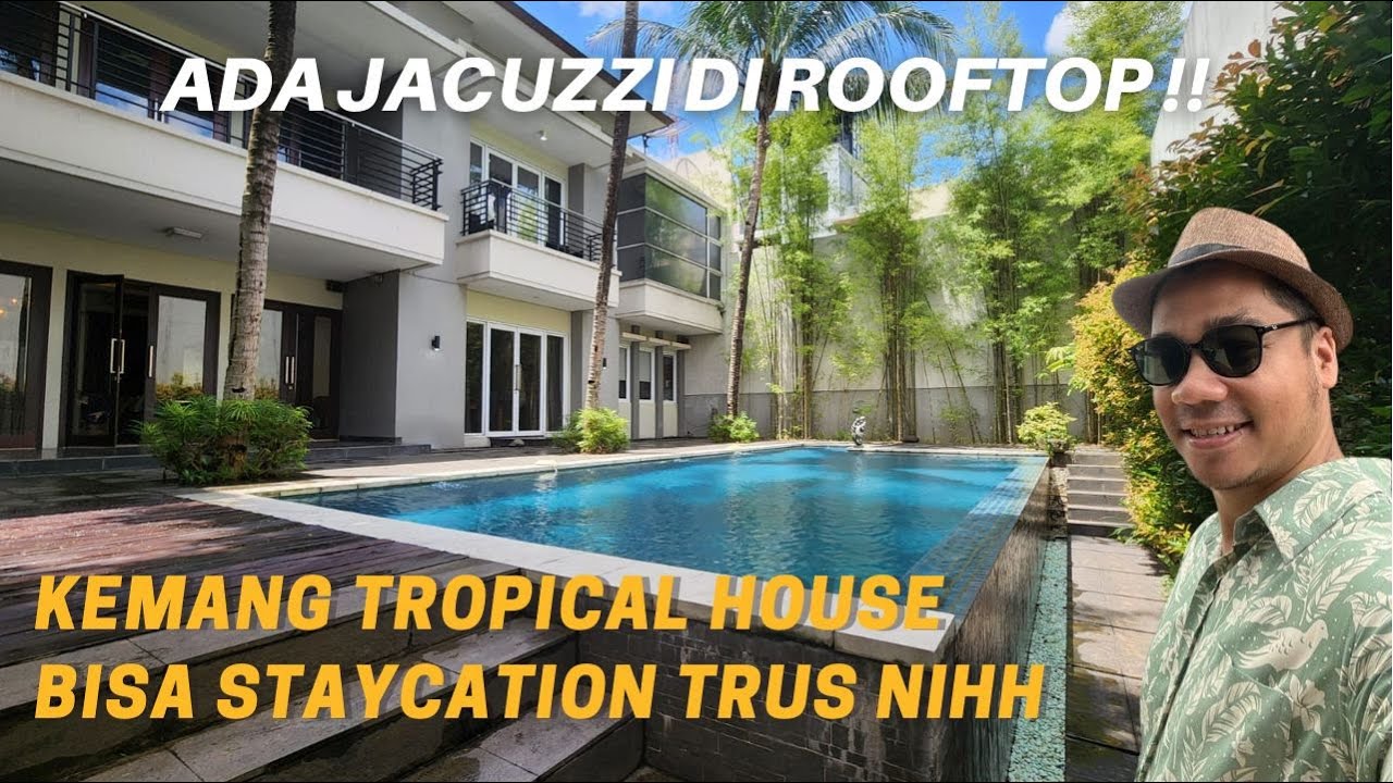 RUMAH TROPICAL DI KEMANG, BISA STAYCATION TERUS, ADA SWIMMING POOL & JACUZZI, HARGA RP 22 MILIAR