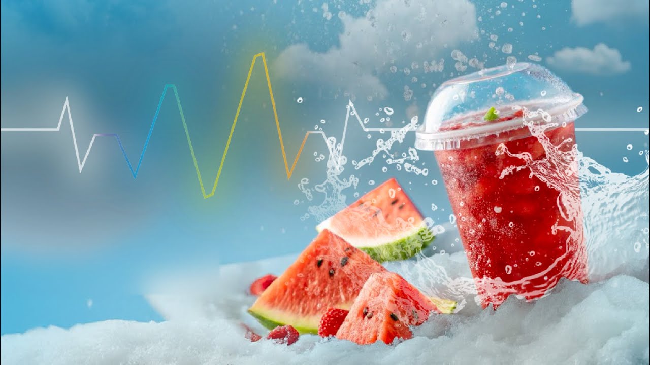 Sparkling watermelon juice for December