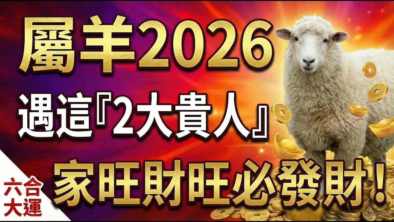 苦日子熬出頭！屬羊人2026年遇這『兩大貴人』，家運大旺，想不發財都難？#生肖羊2026運勢 #2026屬羊運勢 #財運 #貴人 #風水 #2026馬年 #家庭運勢 #轉運 #發財 #生肖羊 #屬羊