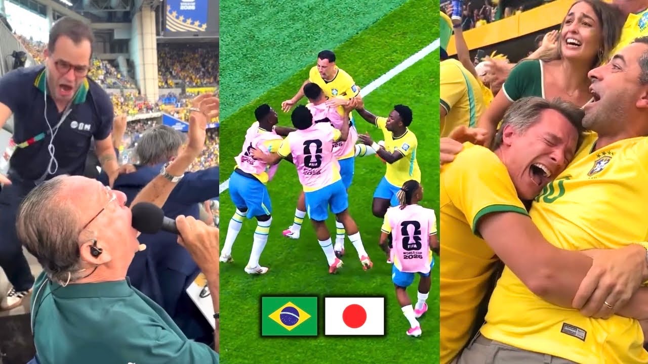 Brazil Fans Lose It As Martinelli Scores 96th min Winner Against Japan