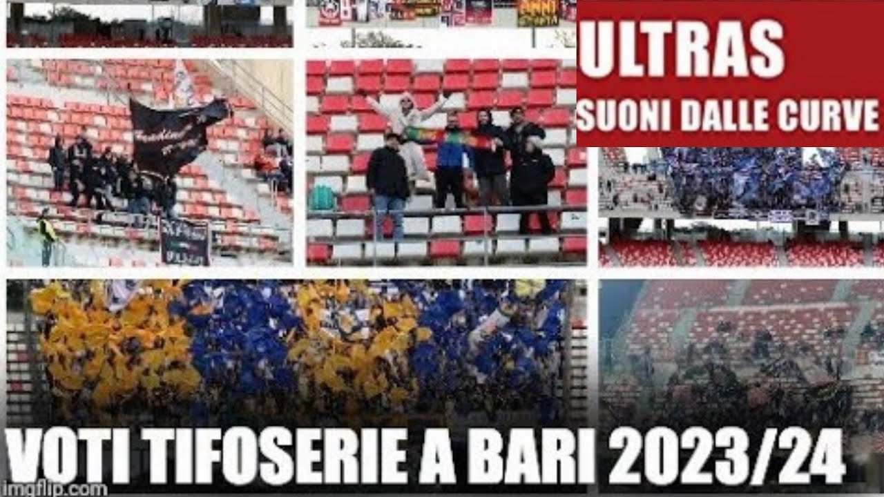 VOTI TIFOSERIE OSPITI A BARI 2023/24