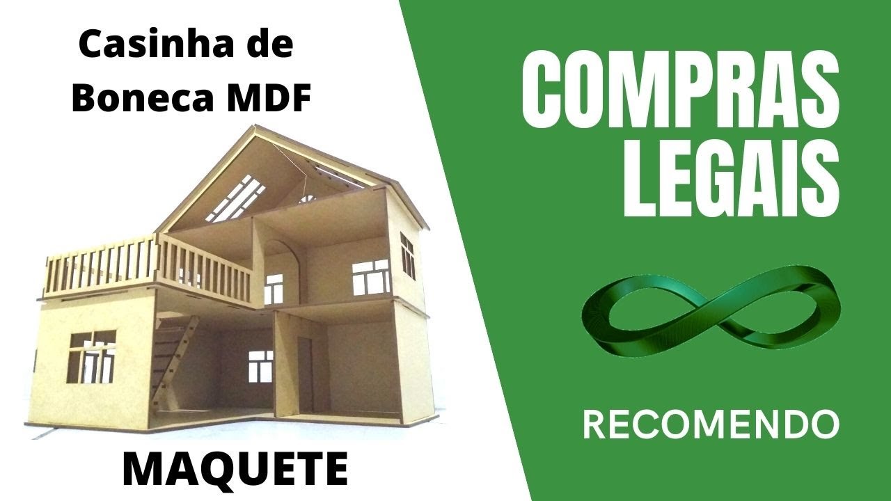 🏡Casa de Boneca Maquete MDF - Compras Legais Maker