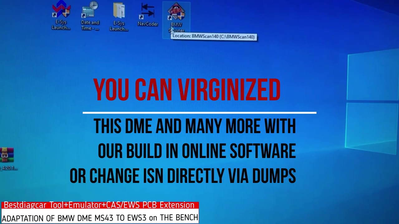 Bestdiagcar Tool + Emulator helps BMW E46 DME MS43 & EWS3 Adapation