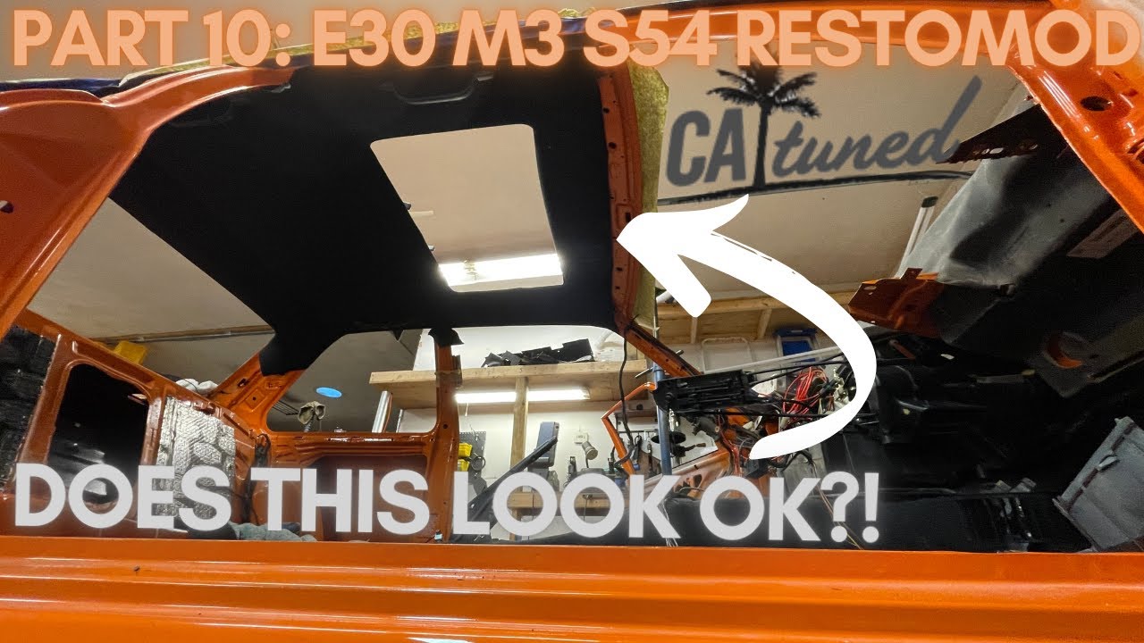 Part 10: 🚗 How-To Install CATuned Headliner E30 M3 🛠️ Step-by-Step Guide + Carbon Fiber Reveal!