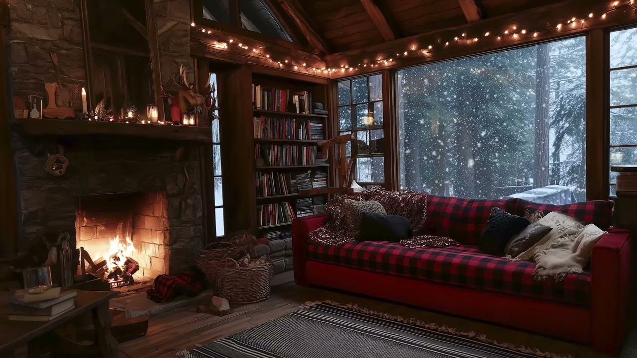 Soothing Piano Fire Ambience for Sleeping 🎹 Relaxing Sleep Music & Stress Relief