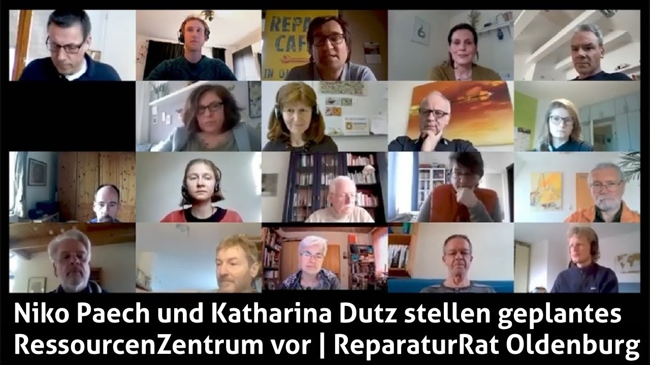 Niko Paech und Katharina Dutz stellen geplantes RessourcenZentrum vor | ReparaturRat Oldenburg