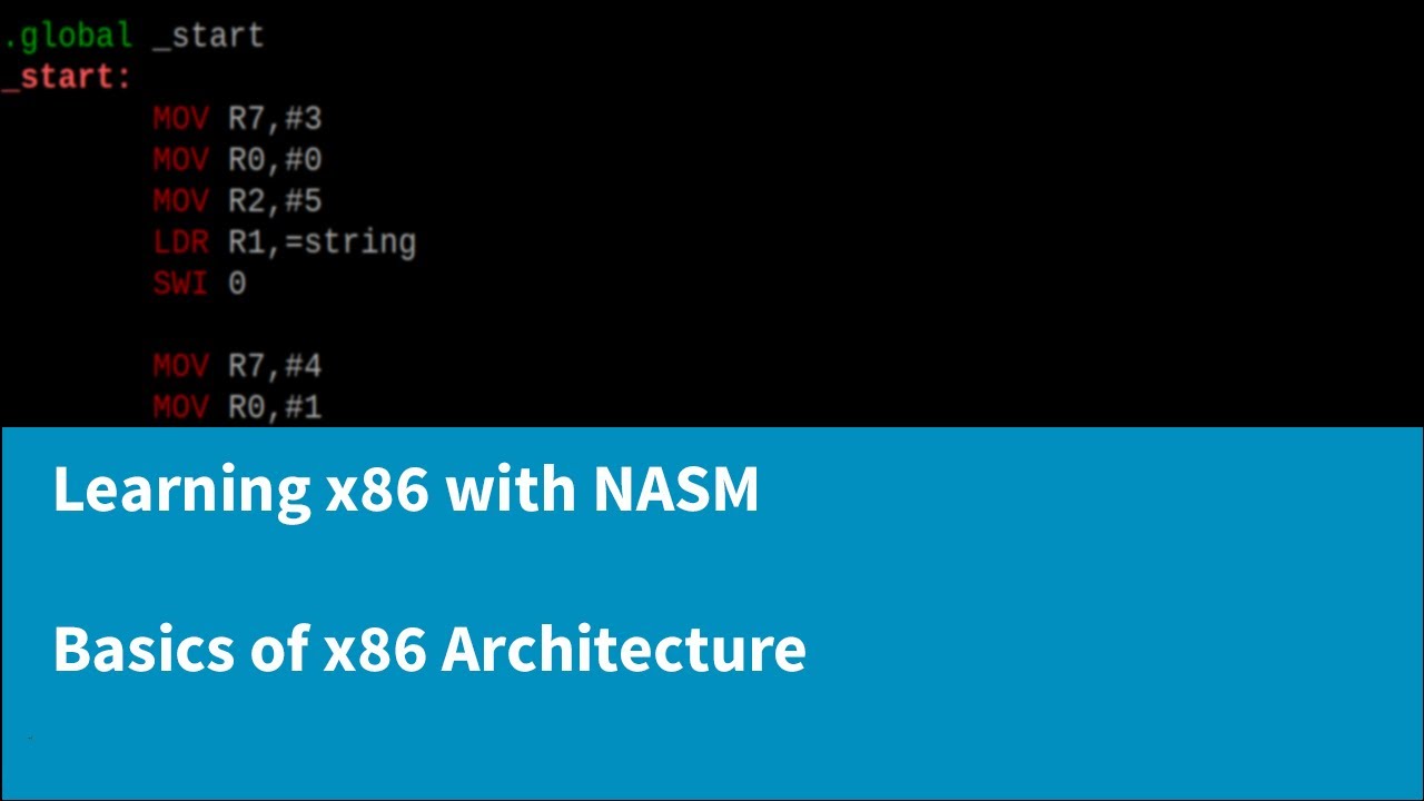 Изучение x86 с помощью NASM — основы архитектуры x86