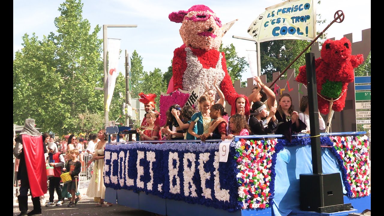 Fête de la Saint Hermentaire à Draguignan. Corso fleuri 2024. Vidéo