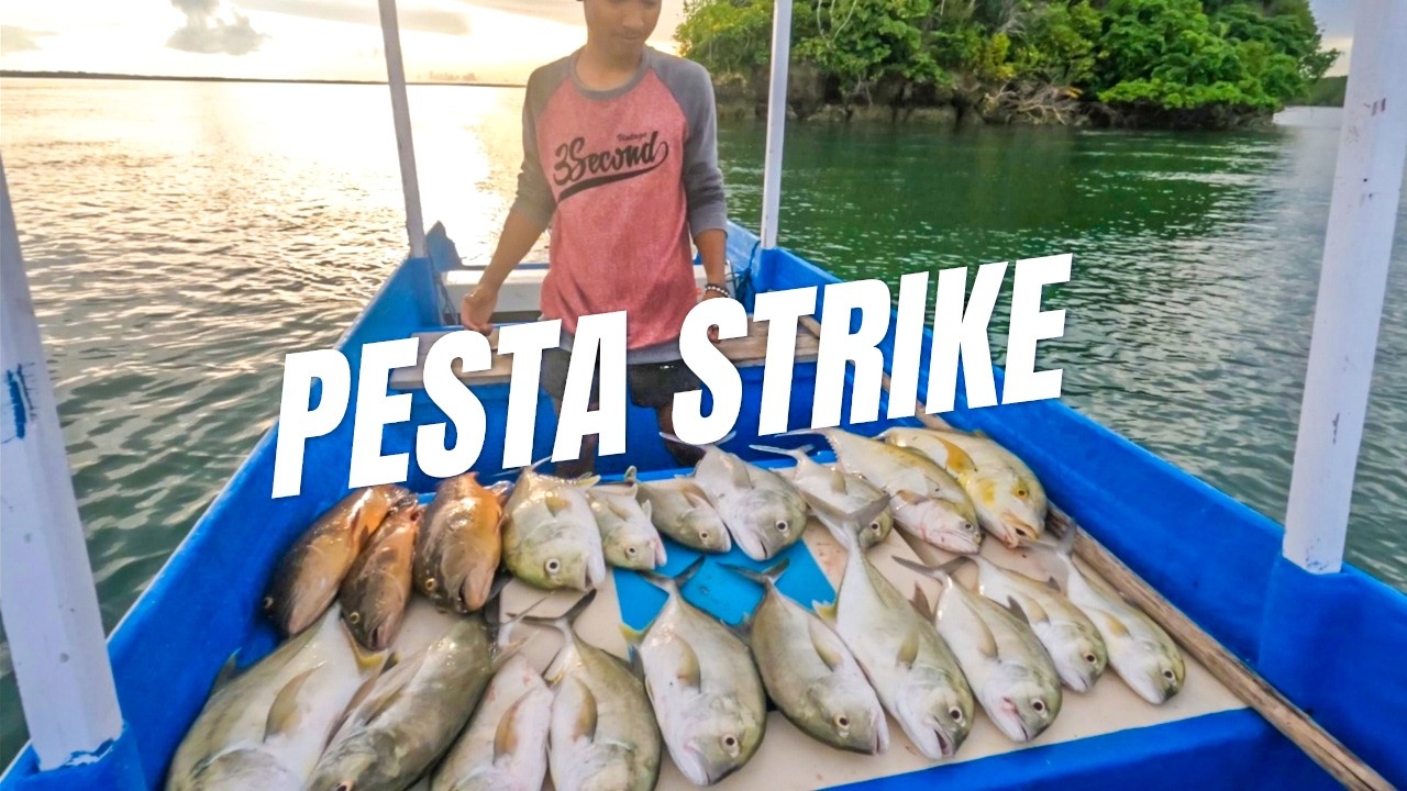 STRIKE BERTUBI-TUBI, umpan baru turun langsung strike.