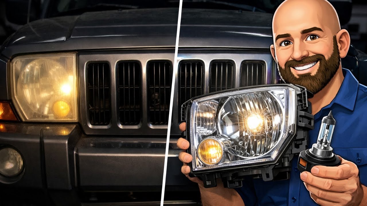 Модернизация фар Jeep Commander! Новые корпуса + более яркие галогенные лампы (2006&ndash;2010)