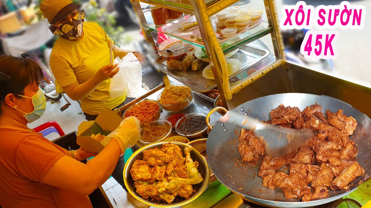 Xôi Sườn Vỉa Hè Sài Gòn | Bí quyết chế biến xôi ngon của cô chủ dễ thương