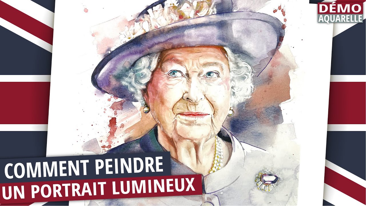 Comment peindre un portrait lumineux à l'aquarelle, mes secrets en démo
