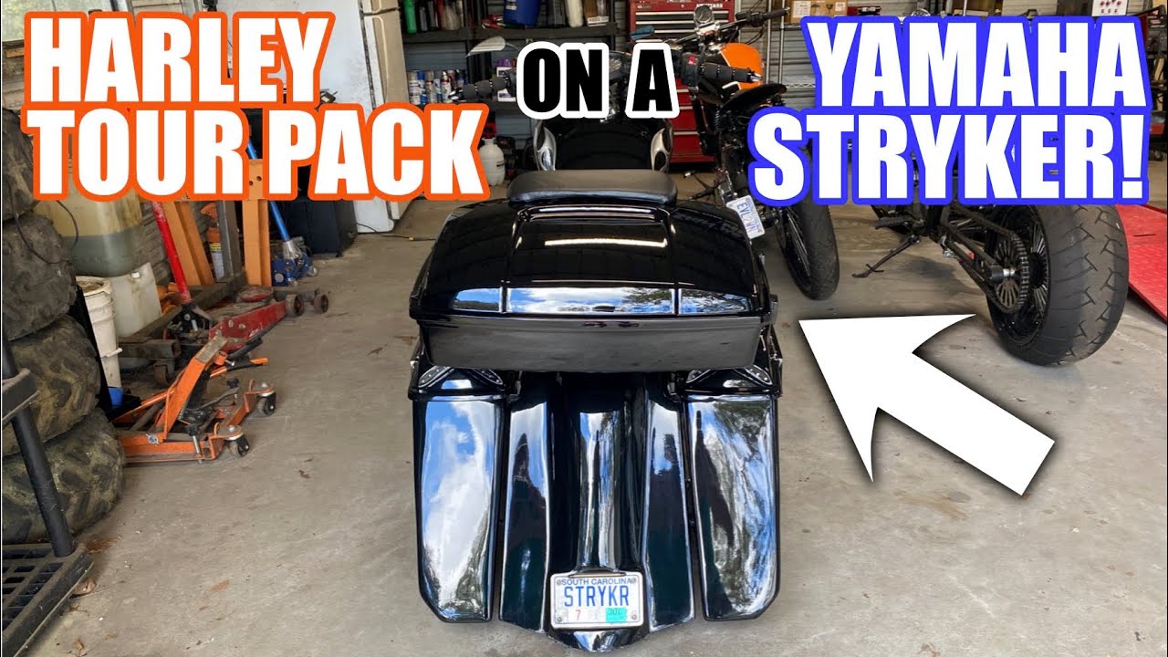 YAMAHA STRYKER QUICK RELEASE TOUR PACK - MODIFIED RAZOR PACK FOR HARLEY DAVIDSON TOURING