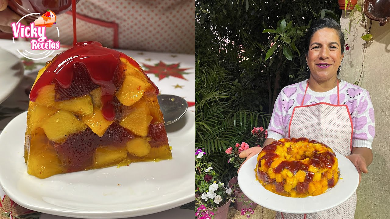 Hoy Vienen Mis Sobrinos y Les Hice Un Postre de Temporada GELATINA DE MANGO CON CHAMOY Riquísima