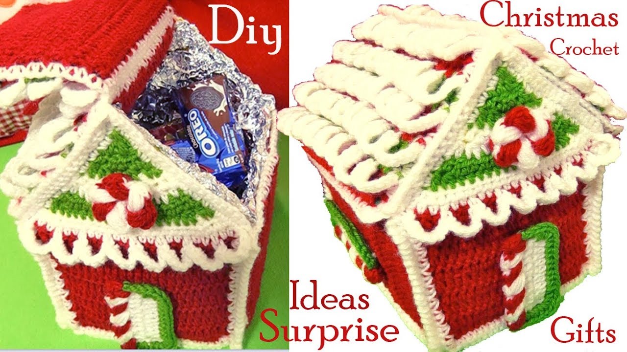 Como hacer casita de Navidad a Crochet regalos sorpresas ideas tejido tallermanualperu