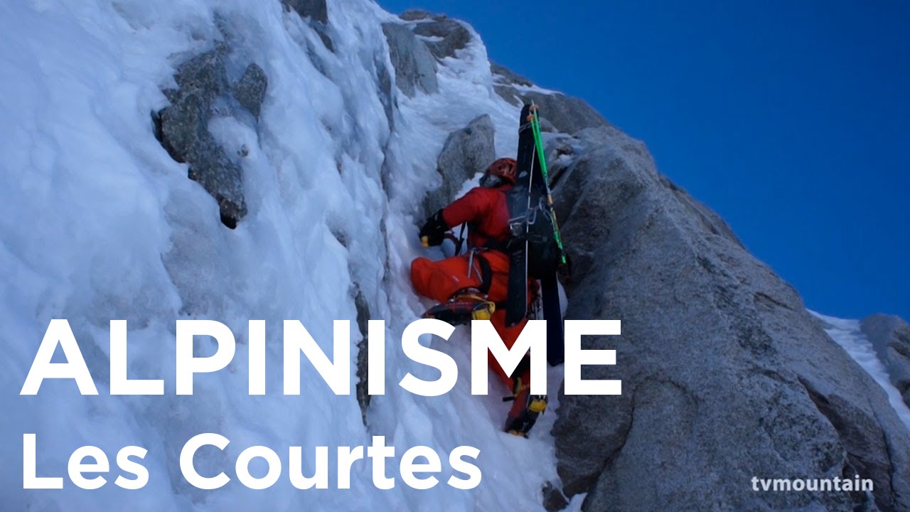 Face Nord des Courtes Voie des Suisses Chamonix Mont-Blanc alpinisme montagne ski de randonnée