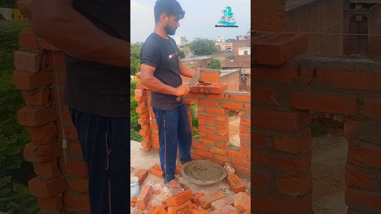 Parapet Wall Design #brickwork #building #parapetwall #shorts