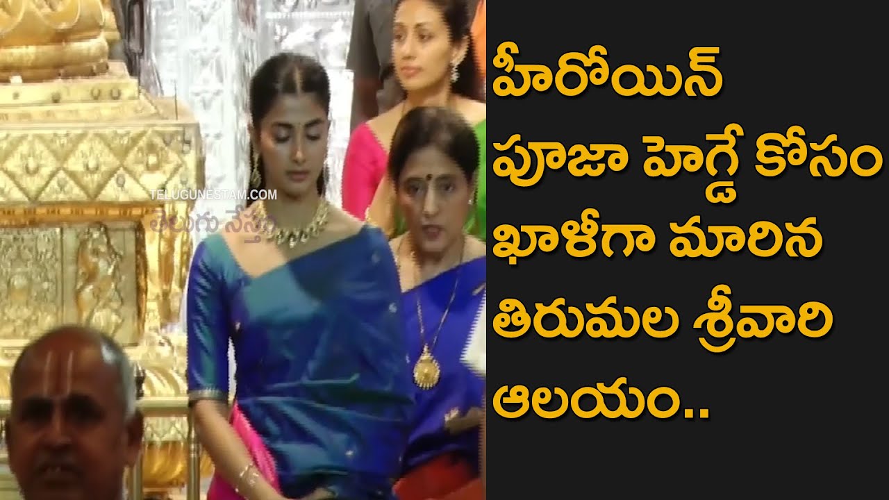 Telugu Tamil Cinema Top Actress Pooja Hegde Tirumala Temple Visit Complete Video
