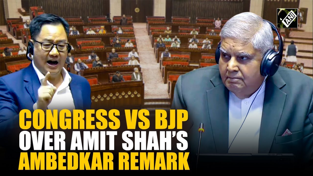 Massive uproar in Rajya Sabha over Home Minister Amit Shah&rsquo;s Ambedkar&nbsp;remark