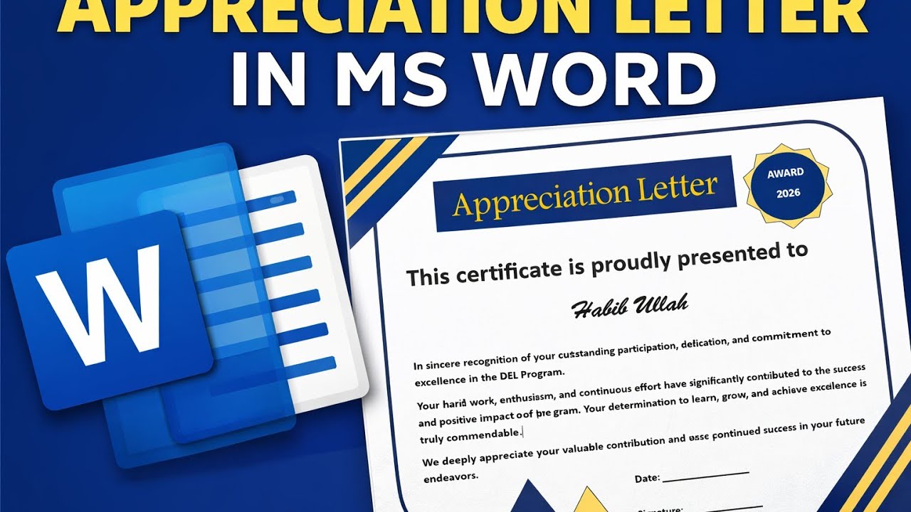 MS-Word Certificate Design | How to create Certificate in Microsoft Word
