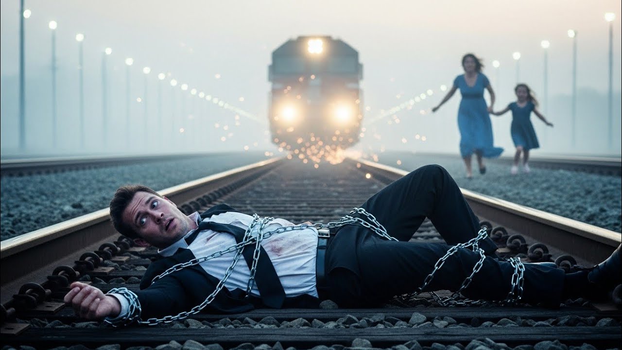 The Alpha King Was Tied Beside Train Tracks – Until A Poor Omega and Her Pup Rushed to Save Him
