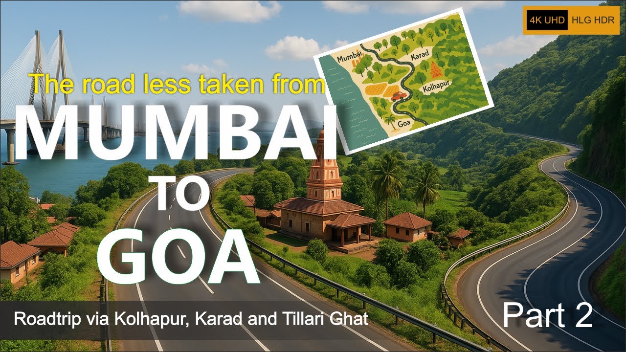 Mumbai to Goa Scenic Drive in 4K HDR - Part 2 | Best Road Trip Routes + Hidden Facts in Subtitles