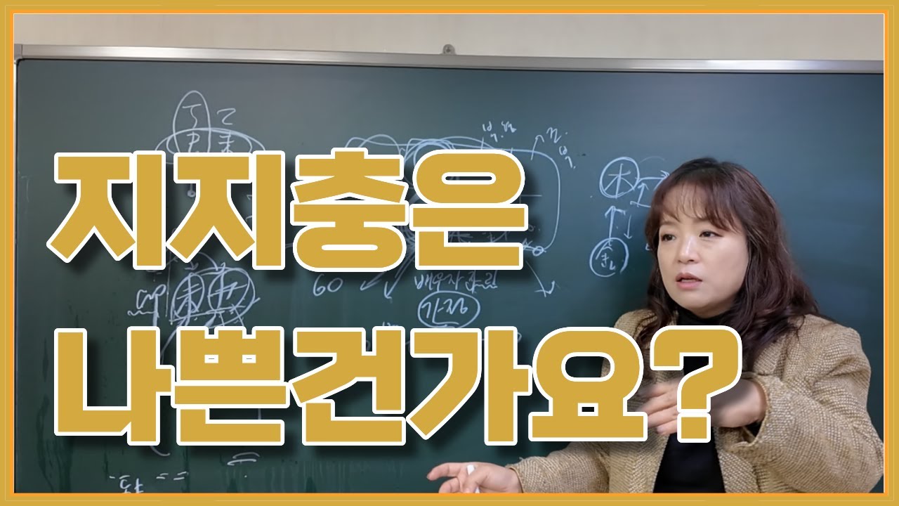 사주 - 지지충은 나쁜건가요?
