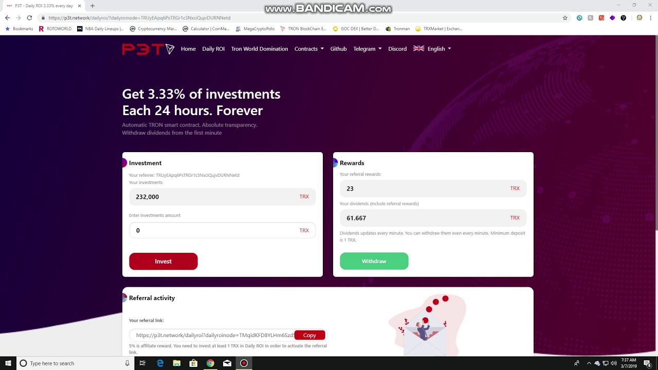 #PT3.network The BEST DAPP for DIVS on #TRON #TRX (quick explanation)