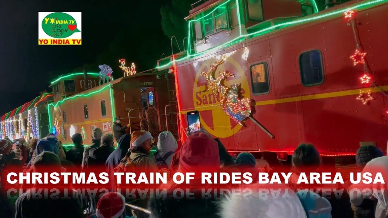 Beautiful Christmas Train of Lights| Ride with Jasleen Khanuja @YoIndiaTV Bay Area California USA