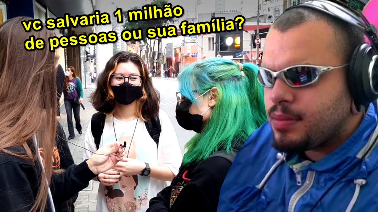 PERGUNTAS DESCONFORTÁVEIS PRA PESSOAS NA RUA - Maicon react