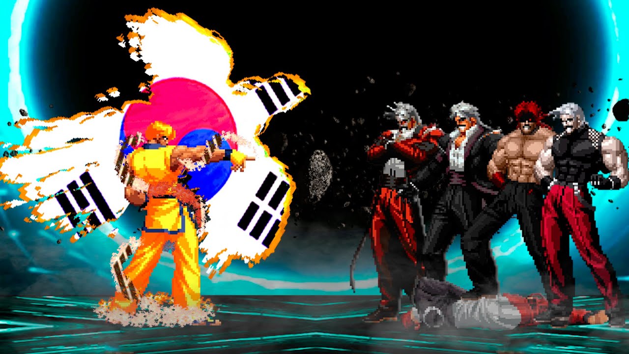 [KOF Mugen] Korean Golden (Kim) vs Rugal Bernstein Team