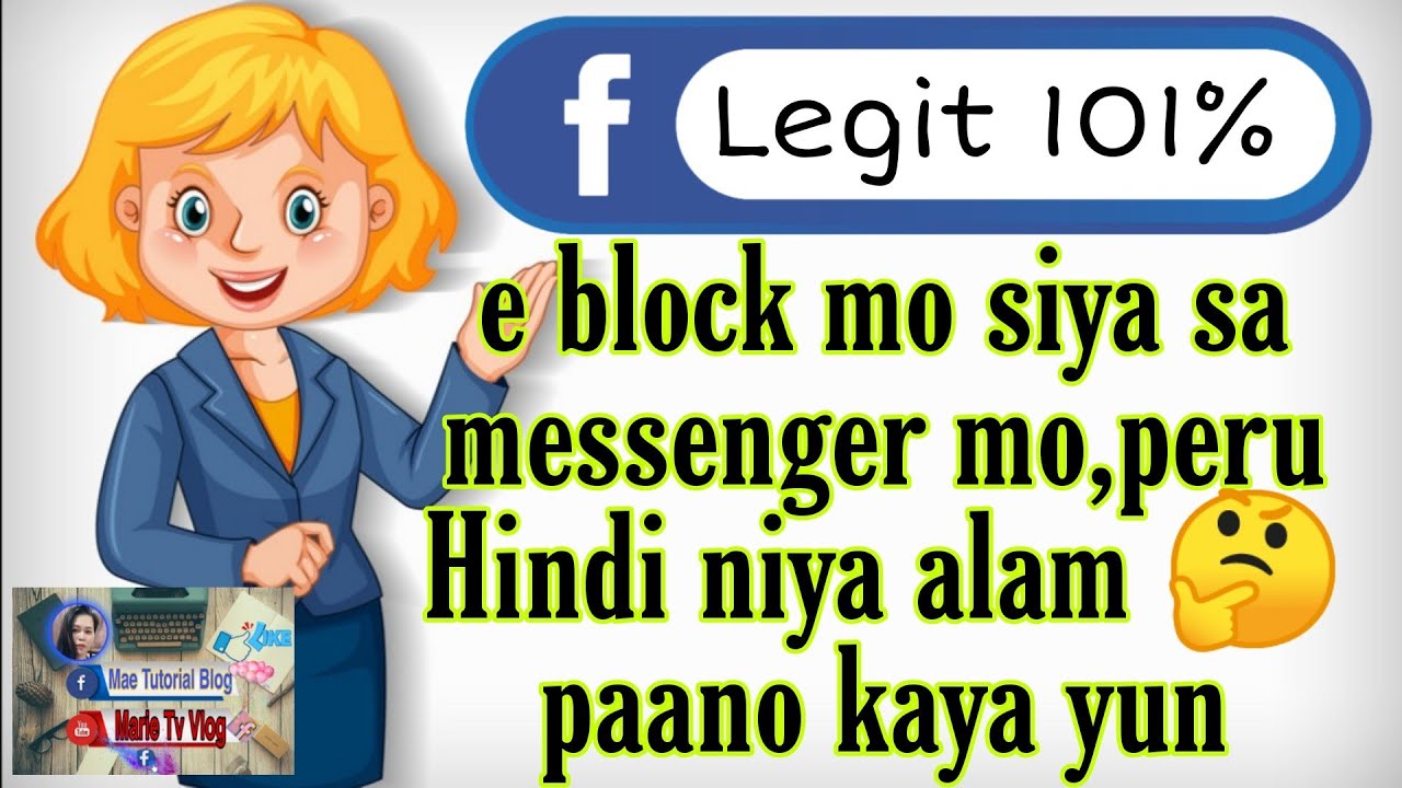 Gusto mong e block siya kahit sa messenger lang,peru hindi niya alam na naka block na siya sayo 🤔