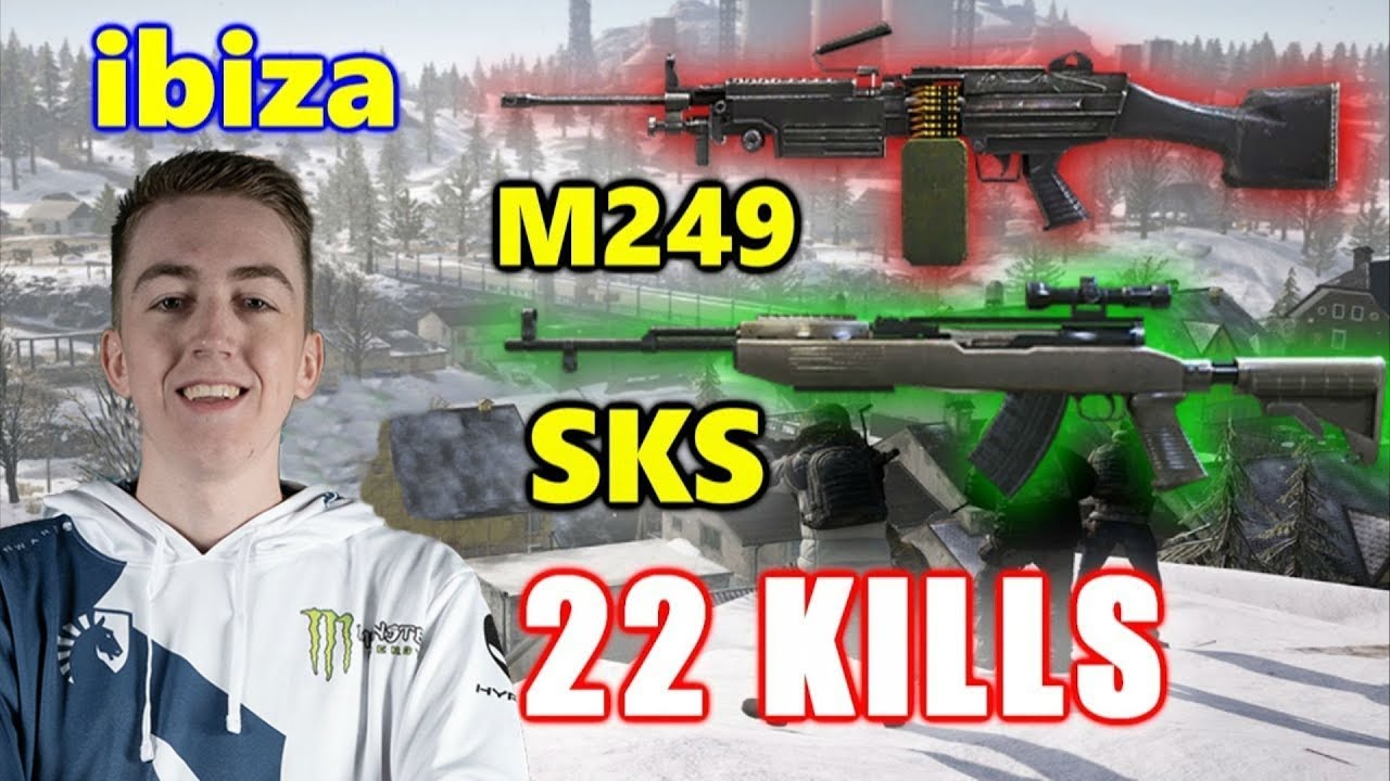 PUBG - Team Liquid ibiza - 22 KILLS - SKS + M249 - SOLO vs SQUADS - VIKENDI