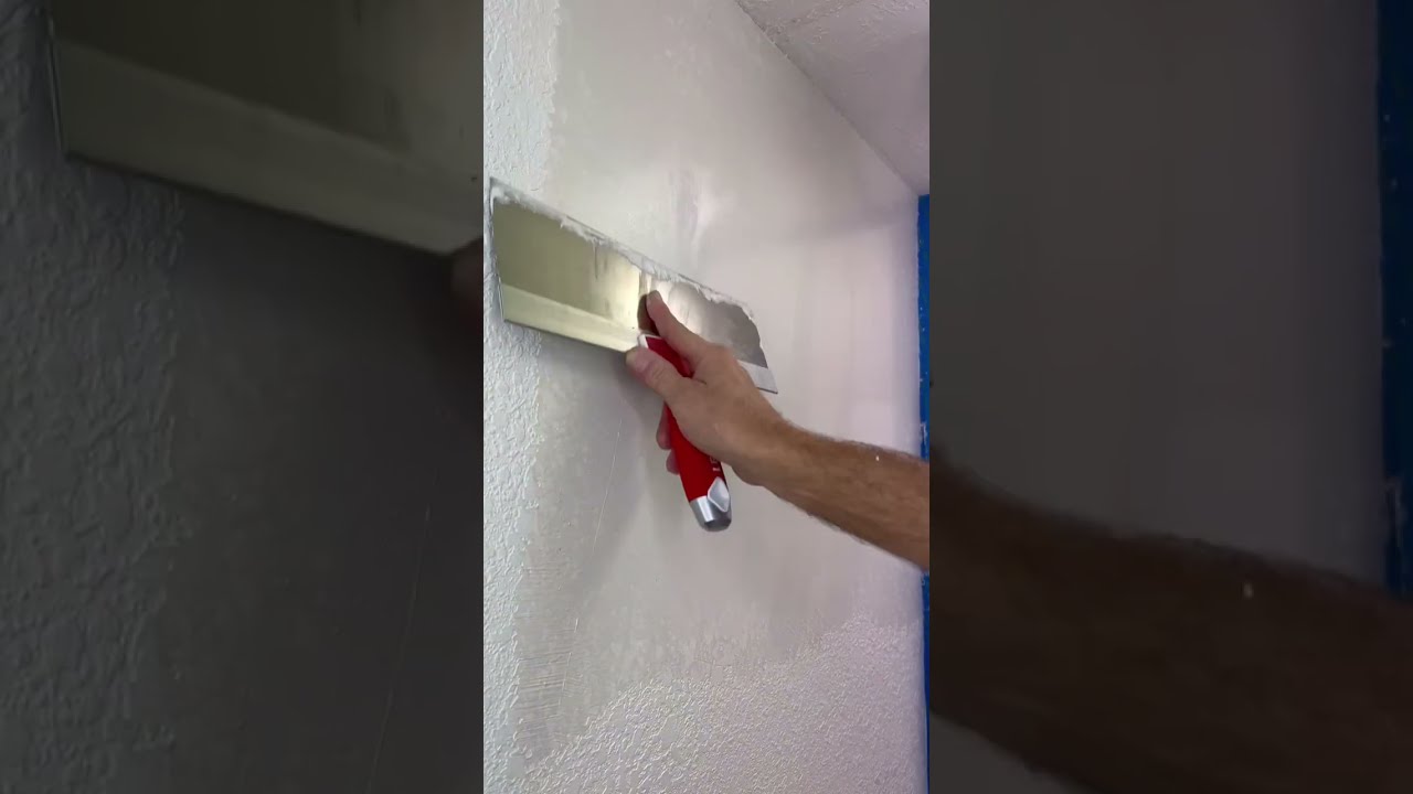 How To Do A Drywall Repair And Match The Knockdown Texture For DIY’ers And Beginners!