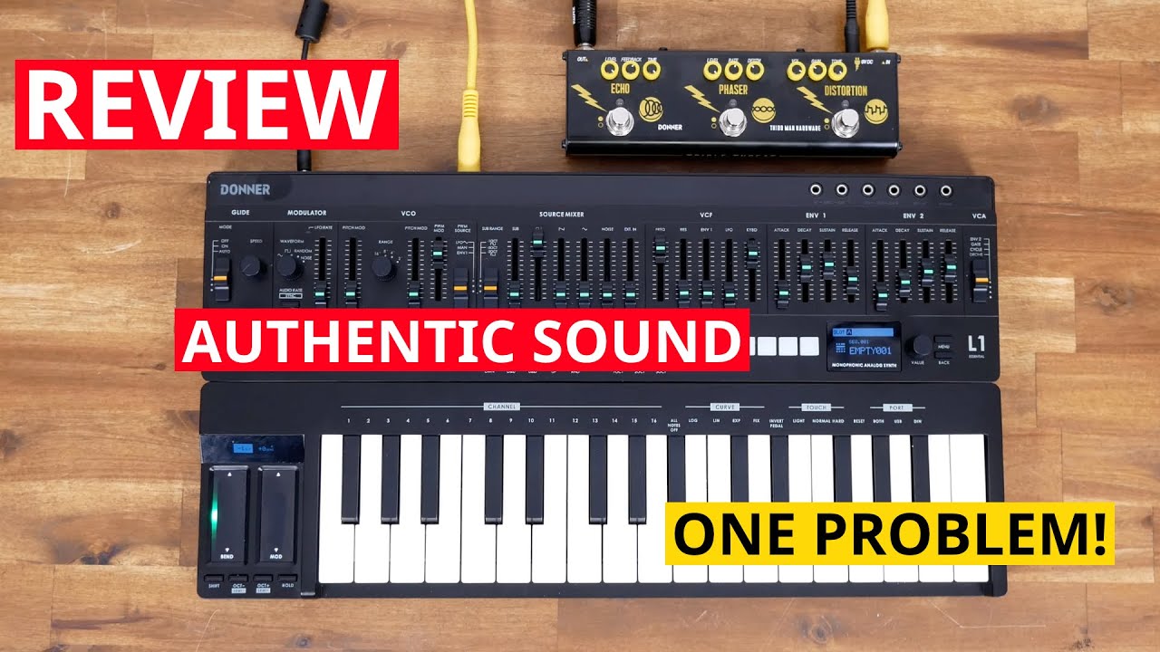 Обзор Donner L1 и демонстрация звука — почти идеальный клон SH-101, но... и Triple Threat Analog FX