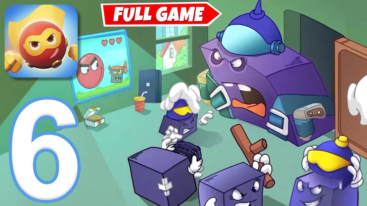 Red Ball Super Run - Gameplay Walkthrough Part 6 - Full Game & Ending (iOS, Android)