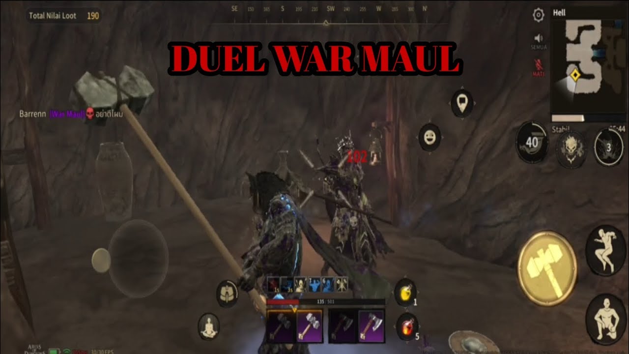 RACIKAN BUILD+GAMEPLAY BARBARIAN WAR MAUL-HELL MODE(ABYSS OF DUNGEONS)
