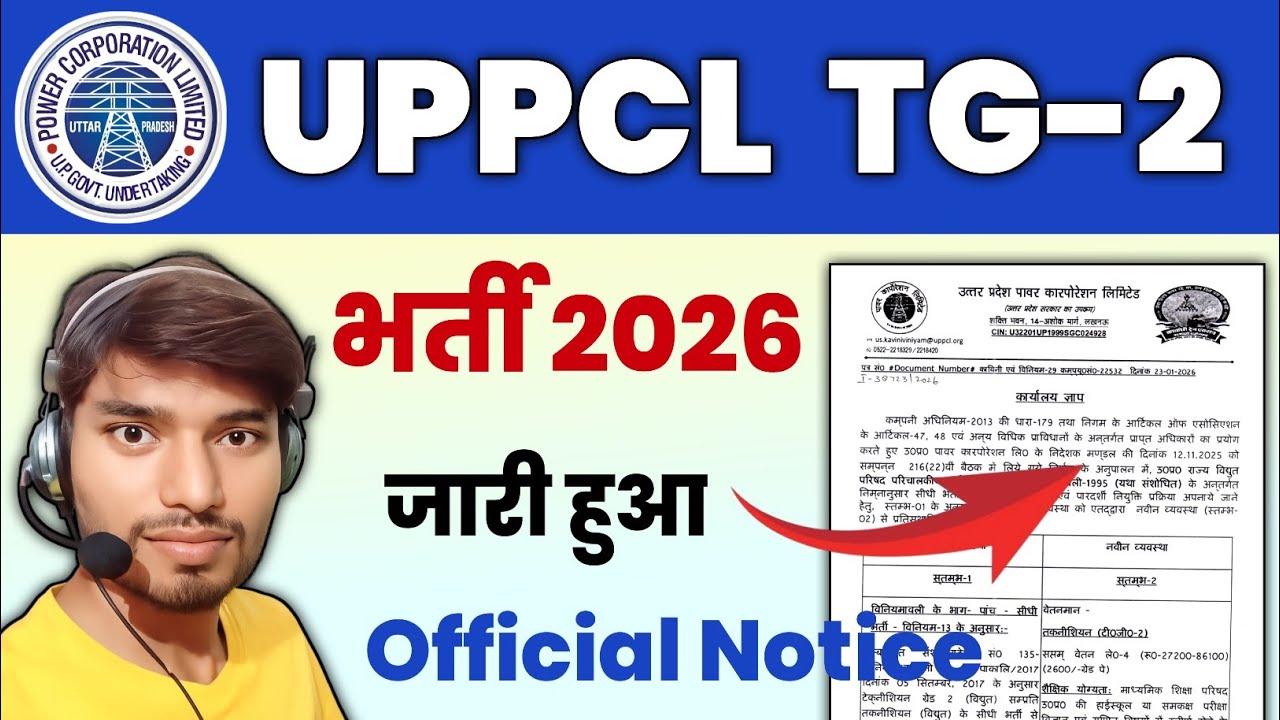 UPPCL TG2 New Vacancy 2026 Notification Out ✅ UPPCL TG2 New Recruitment 2026 | UPPCL Bharti 2026